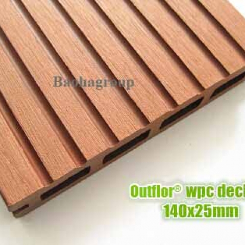 Sàn gỗ nhựa WPC ngoài trời tấm rỗng OBM120-19B